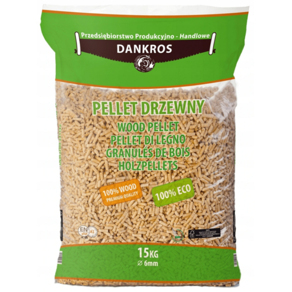Дървесни пелети Dankros 6 мм – палет 975 кг