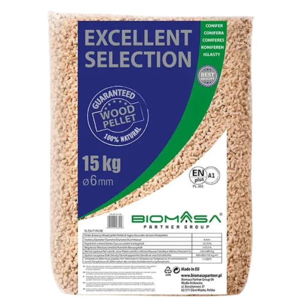 Дървесни пелети Excellent Selection 6 мм – палет 975 кг